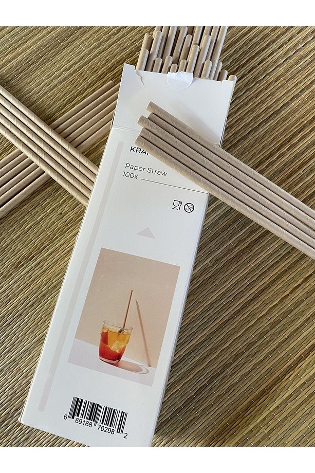 Kraft (kağıt Pipet ) Paper Straw 100'lü 6 Mm*200 Mm - 1
