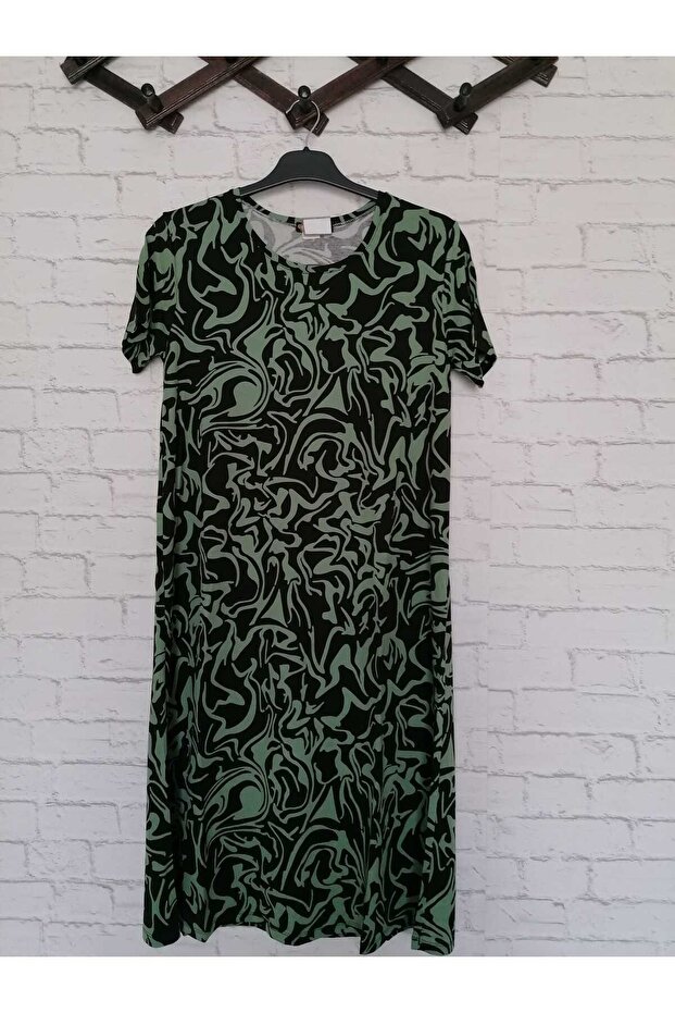 Comfortable Fit, A Model, O-Neck, Thin, Full Summer, Anti-Sweat, Lycra, Short Sleeve Dress