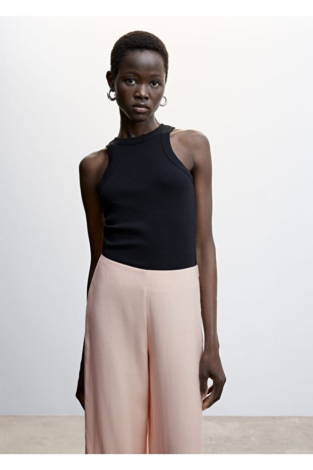 Paçaları Yırtmaçlı Pantolon - 5