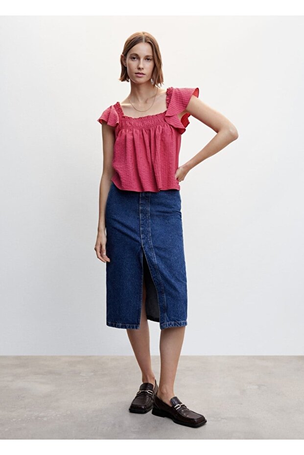 Çizgi Dokumalı Bluz - 2