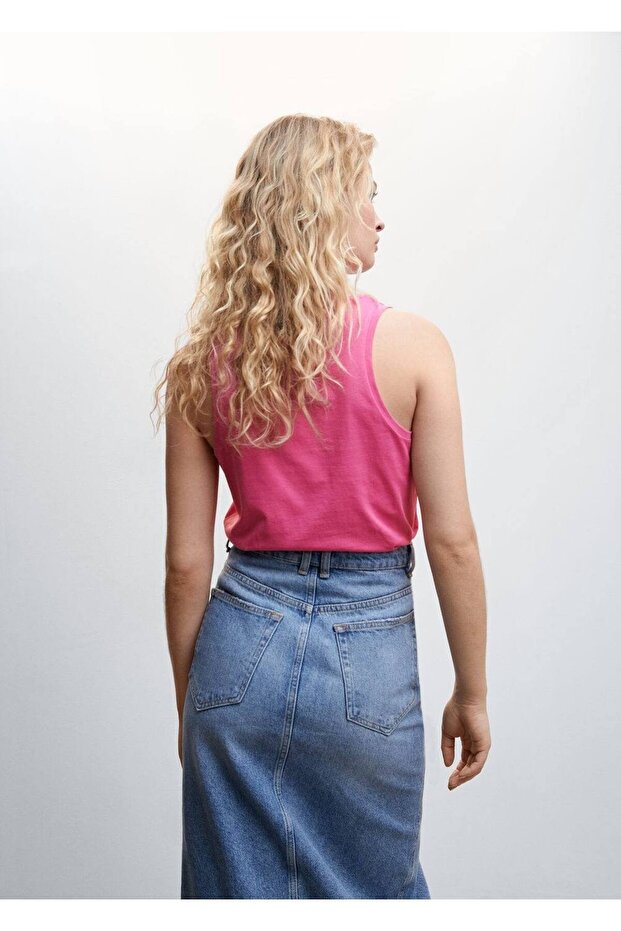 Pamuklu Askılı Bluz - 4