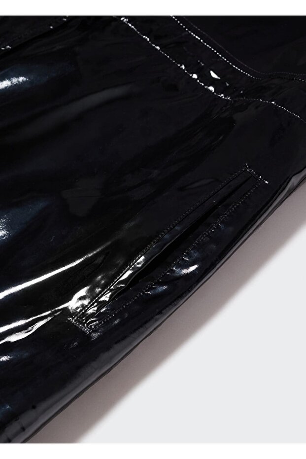 Rugan Görünümlü Kapüşonlu Parka - 5