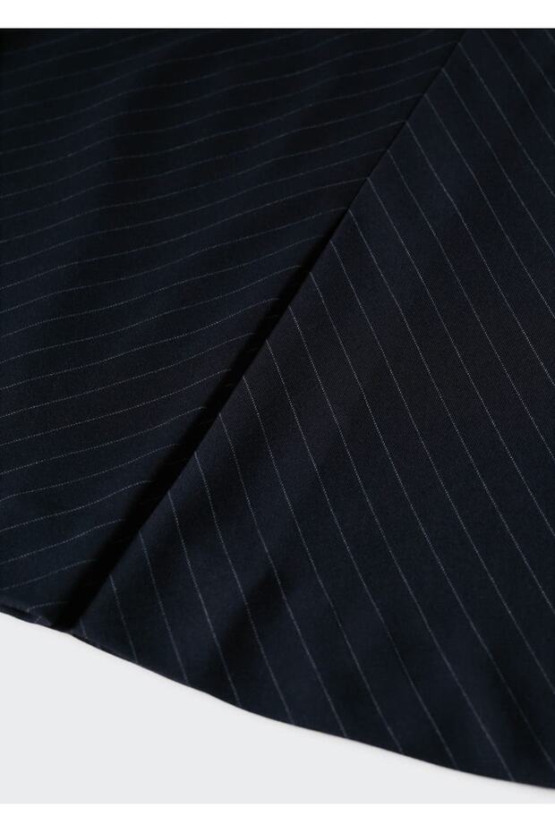 Mango Kadın İnce Çizgili Etek - 8