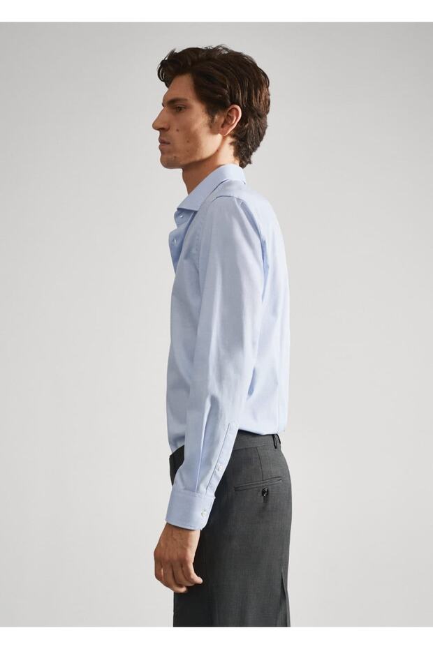 Slim Fit Anzughemd - 8