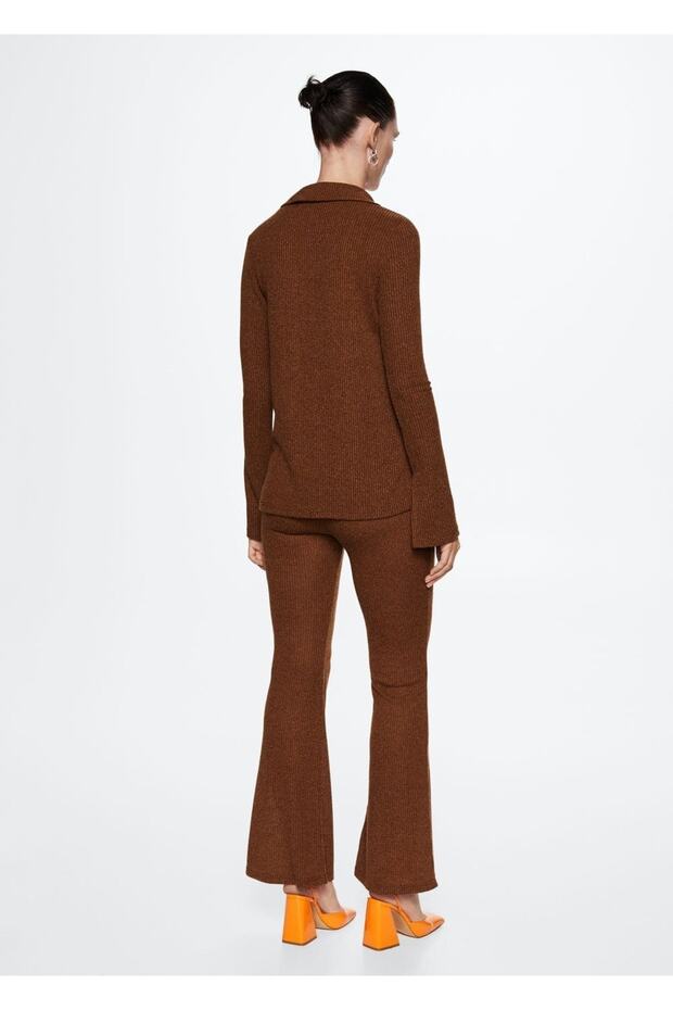 Ispanyol Paçalı Fitilli Pantolon - 4