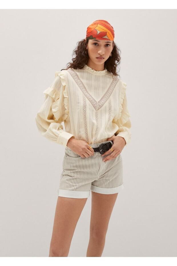 Mom-fit denim şort - 1