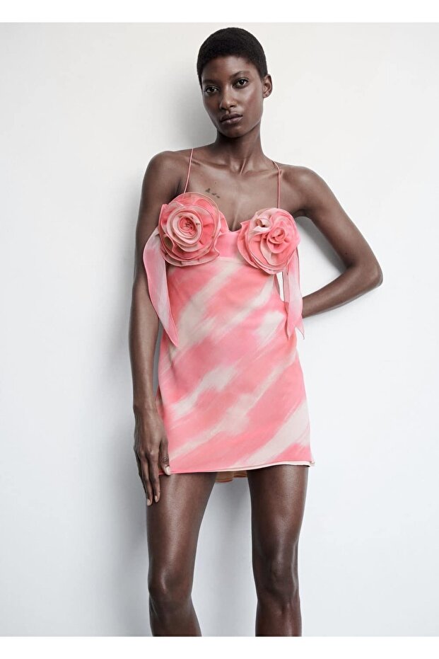 Çiçekli Maksi Elbise - 6