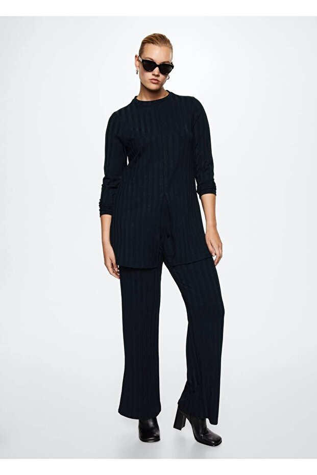 Flared Triko Pantolon - 6