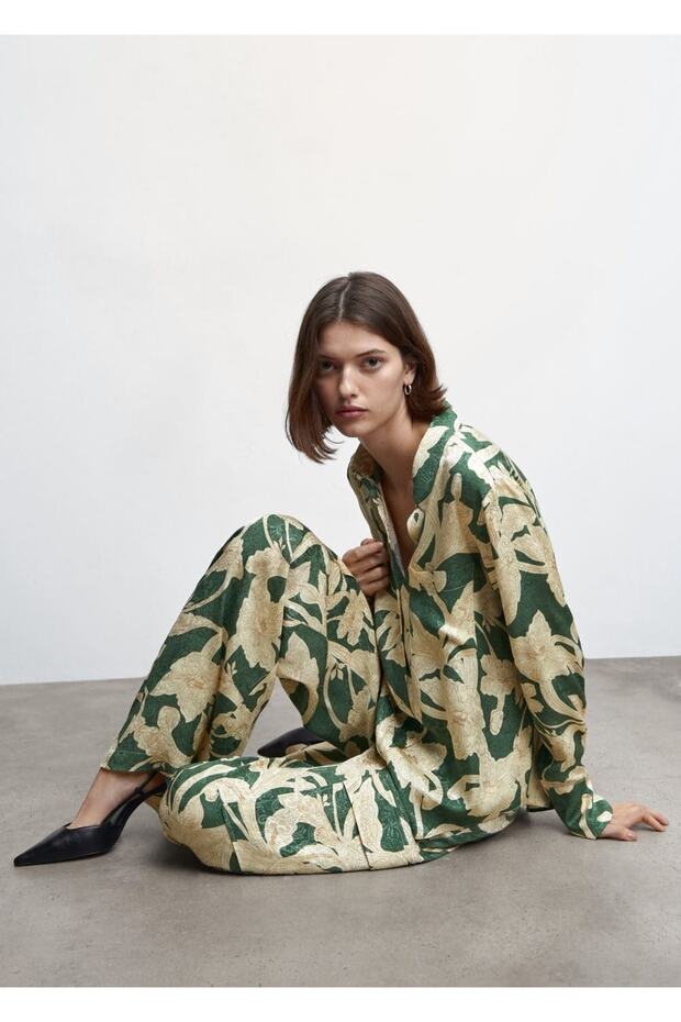 Çiçek Desenli Gömlek - 7