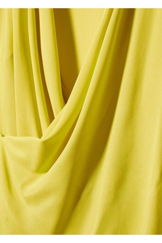 Drape Kruvaze Yaka Bluz - 5