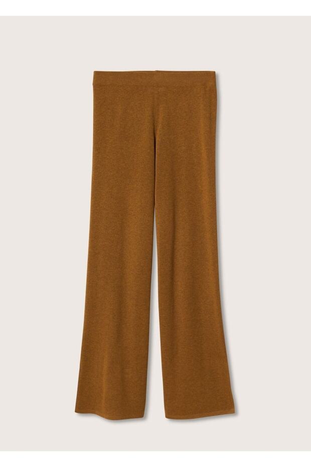 Yan Yırtmaçlı Triko Pantolon - 3