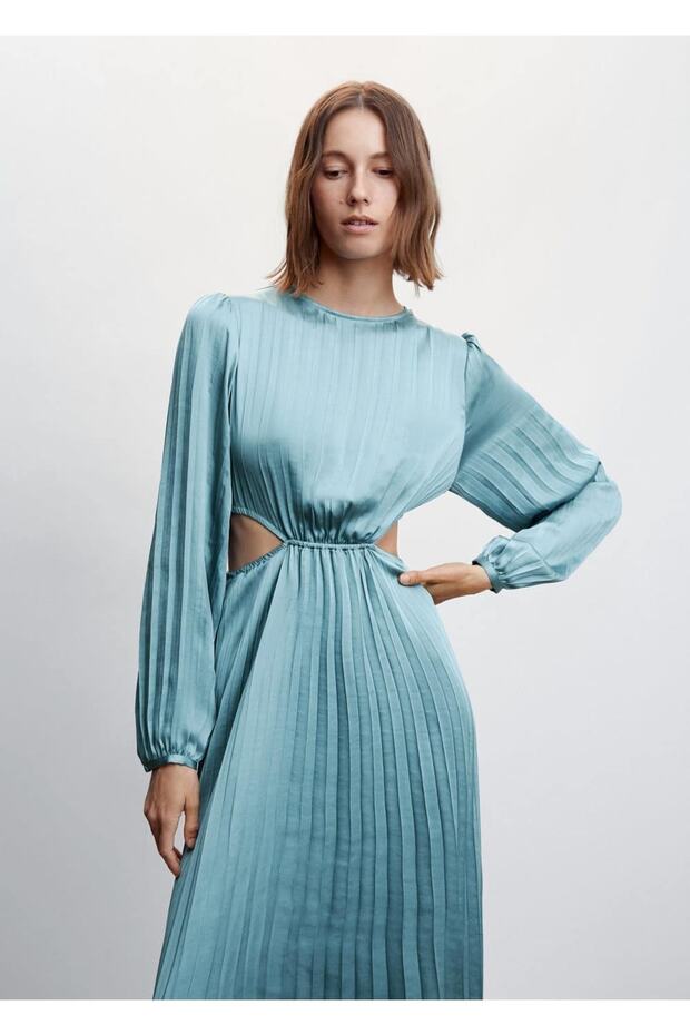 Pilili Saten Elbise - 1