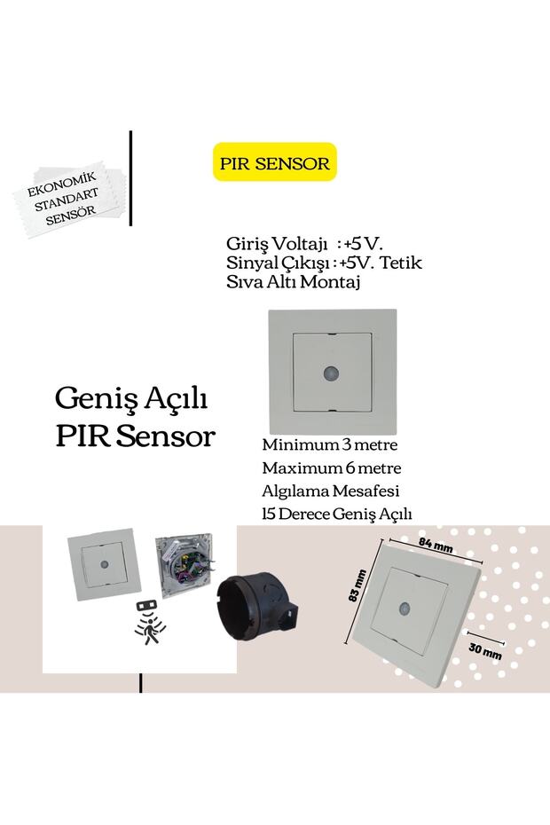 Akıllı merdiven PIR Sensör ( Sadece Akıllı Merdiven Uyumlu) - 1