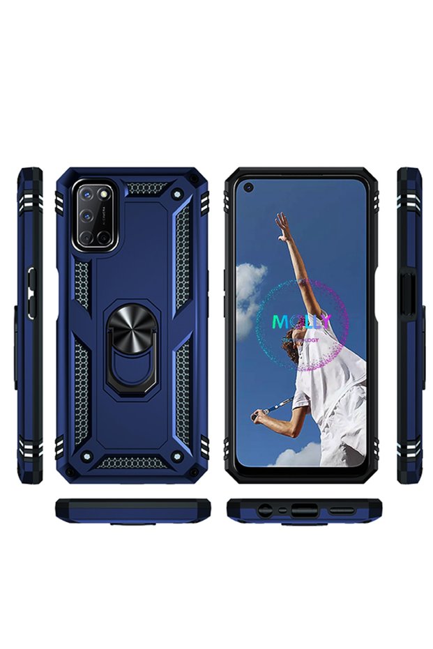 Navy Megatron Ring Tank Silicone Case for Oppo A52