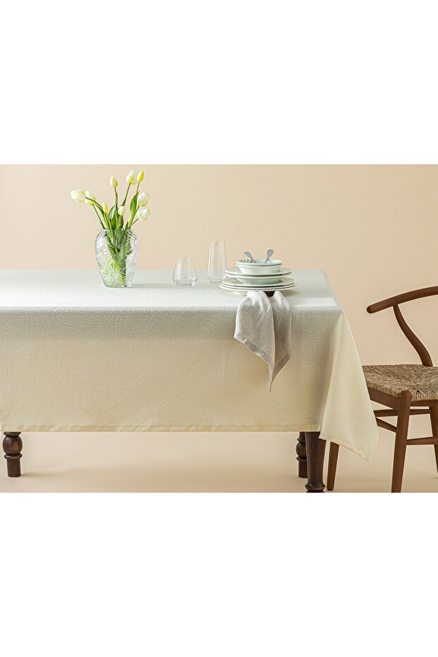 Nelda Stain-Resistant Tablecloth 140x180 cm Beige