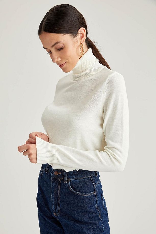 Regular Fit Balıkçı Yaka Kaşmir Dokulu Ekstra Yumuşak Kazak - 3