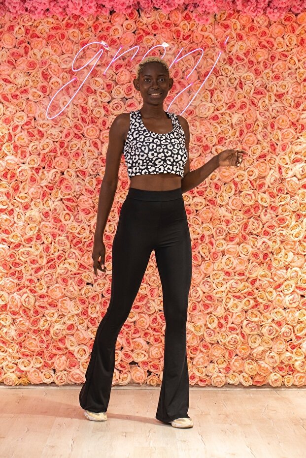 White/black Leopard Pattern Digital Printed Basic Bustier - 6