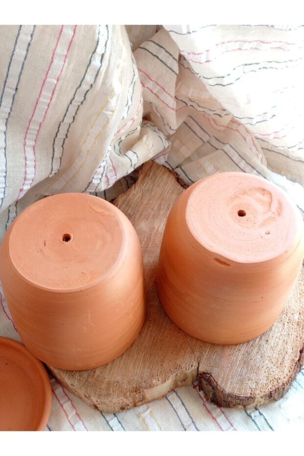 Toprak Saksı, Tabaklı ,çift - 4