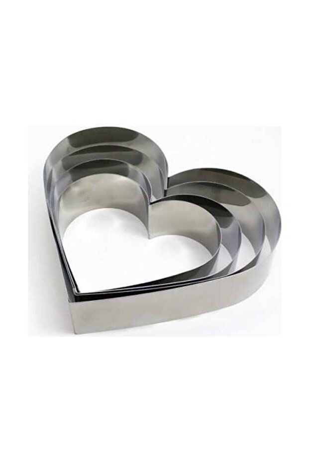 Narkalıp Heart Circle Cake Mold Set of 4 Depth 8cm