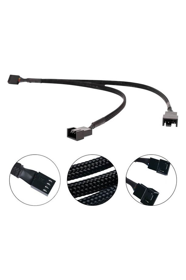 Fan Çoklayıcı Y Pwm Splitter Kablosu 4pin Dişi 4pin - 3pin Erkek - 5