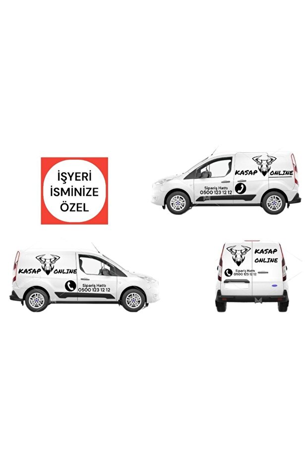 BUTCHER SHOP WORKPLACE STICKER ADVERTISING SET GLASS CAR WALL