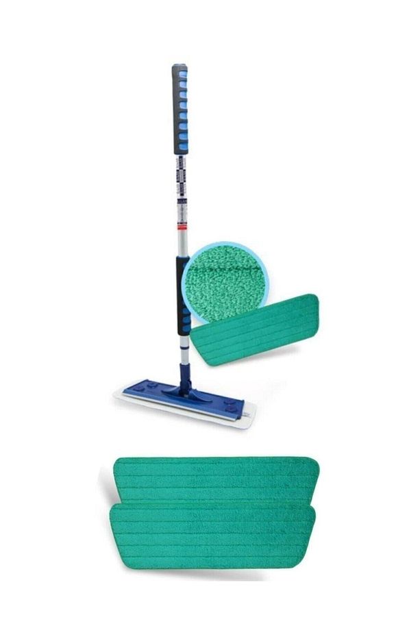 Mop 3 Adet Islak Bezli Set - Yedek Bezli Mop Set - 1