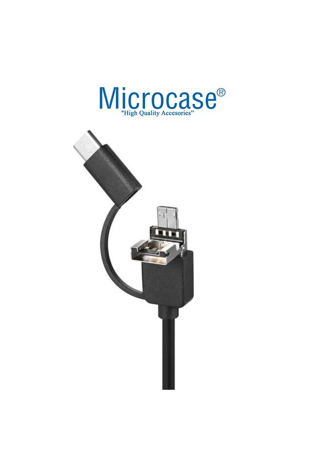 3'ü 1 Arada Kamera Mikrofon Usb 2.0 Usb Ve Type-c 6 Su Geçirmez 2Metre Borescope Yılan Kamera AL3898 - 5