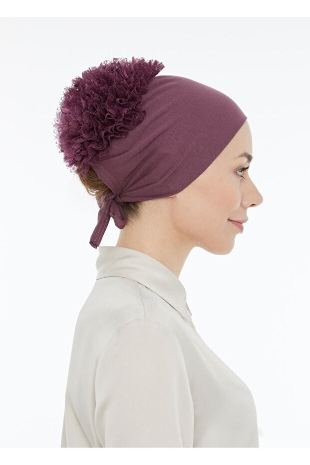 Dikişli Fırfırlı Bone - 1