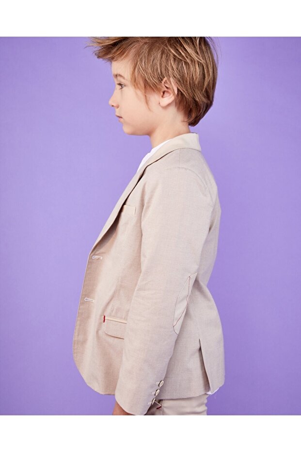 سترة للأولاد باللون البيج - 2