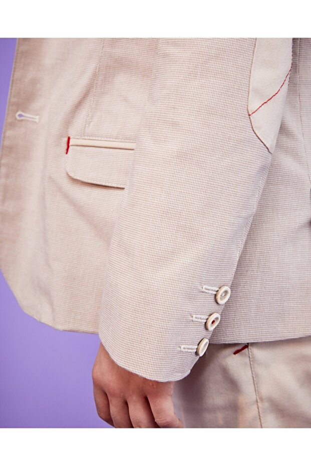 سترة للأولاد باللون البيج - 3