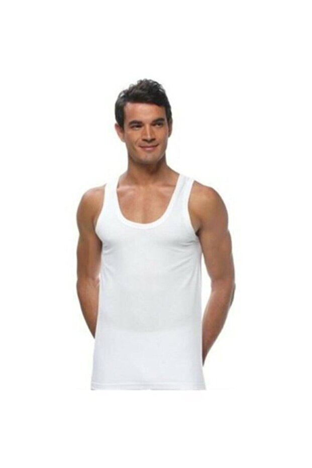 Men's White Cotton Combed Athlete 6 Pack