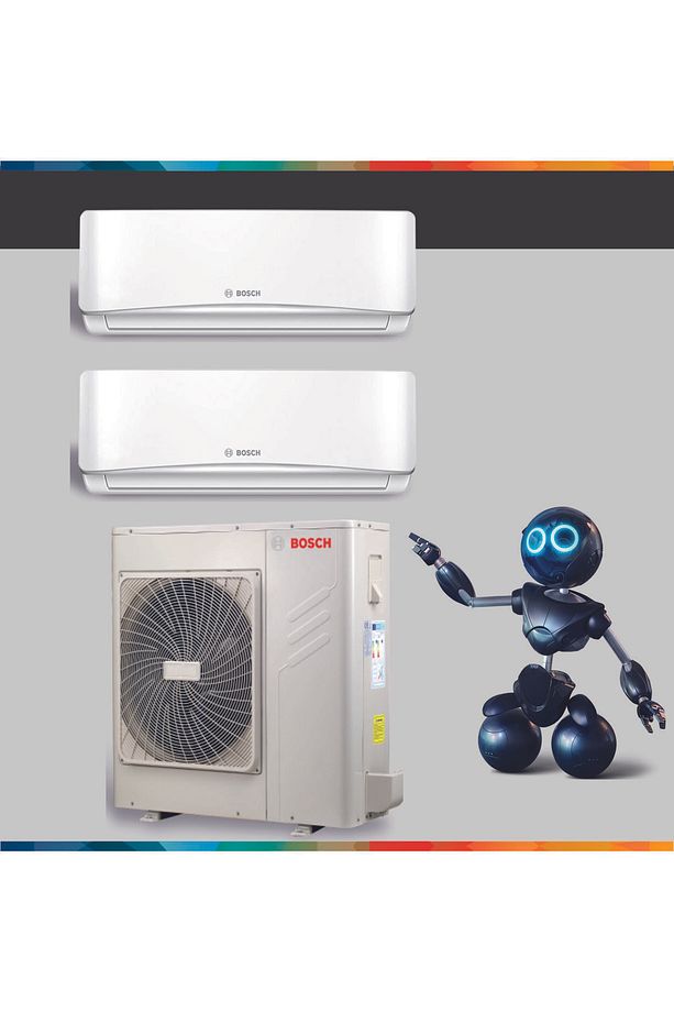 Multi Kaset Tipi Inverter Klima 21000 Btu 1 Dış + 2 Iç Ünite 9000 + 18000  bosch918 - 1