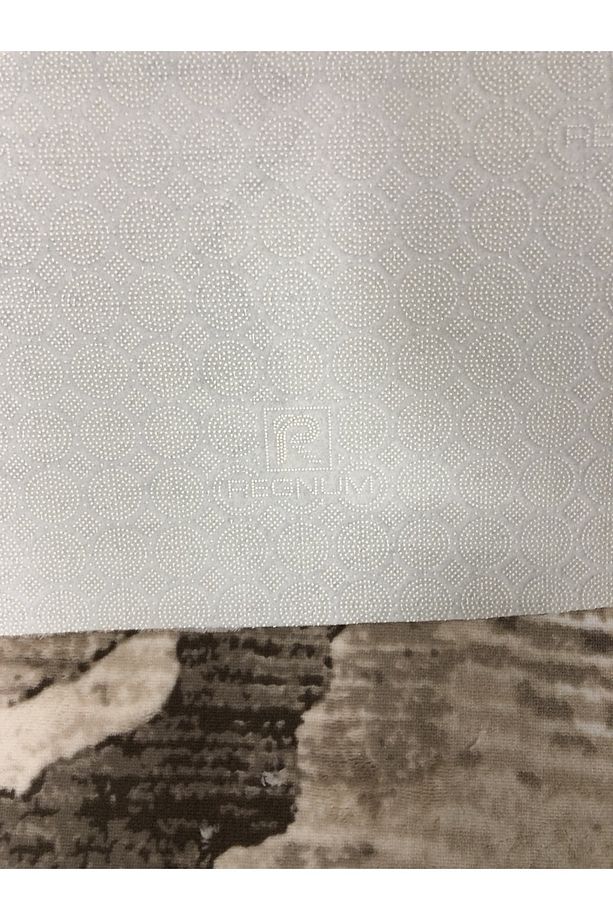 Stile Jel Kaymaz Taban Yıkanabilir Yumuşak Yüzey Kesme Yolluk Üst Kalite Kahve Bej Sade Modern Desen - 4