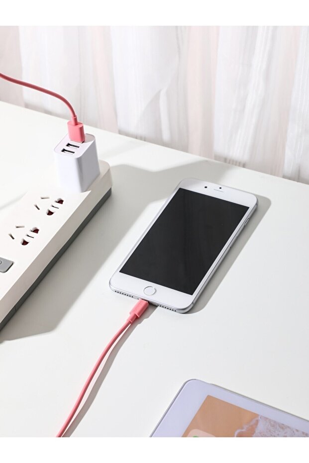 Iphone Hızlı Şarj ve Veri Kablosu 2m - Pembe - 4