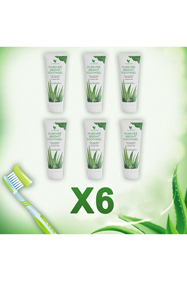Ever Bright Toothgel Toothpaste with Aloe Vera - Set of 6 -028