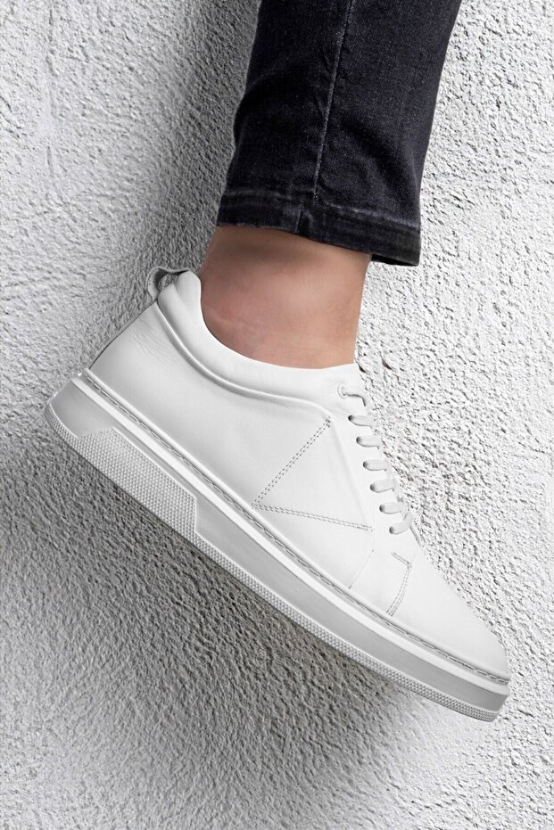 Correndo Men's Genuine Leather Sneaker, Lace-up Sneaker, Genuine Leather Sneaker, Men's Sneaker