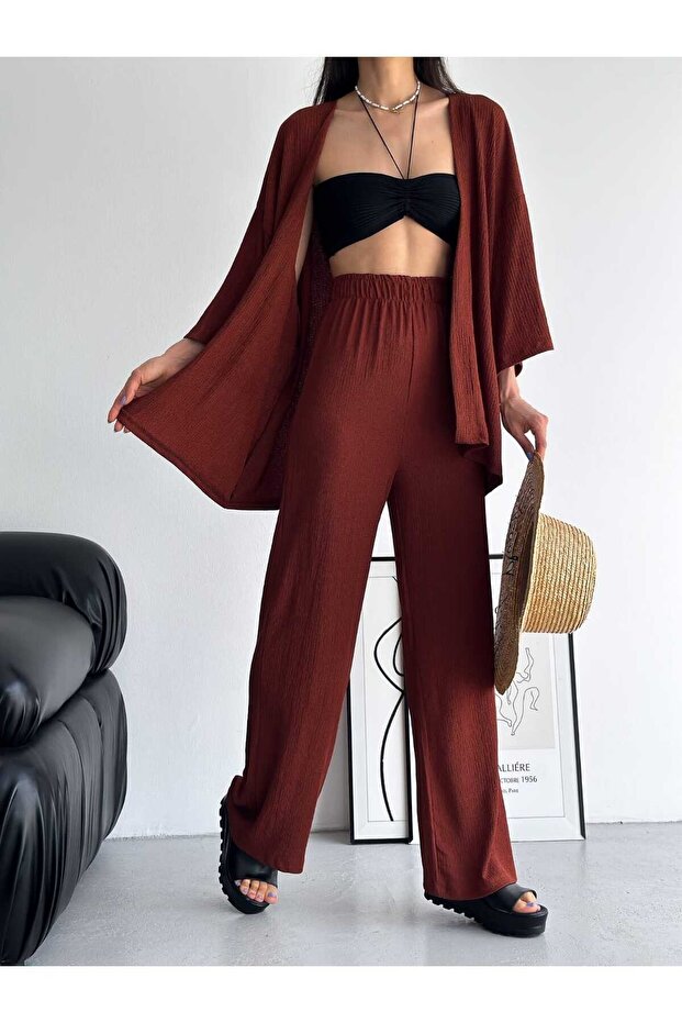 Crinkled Kimono Set