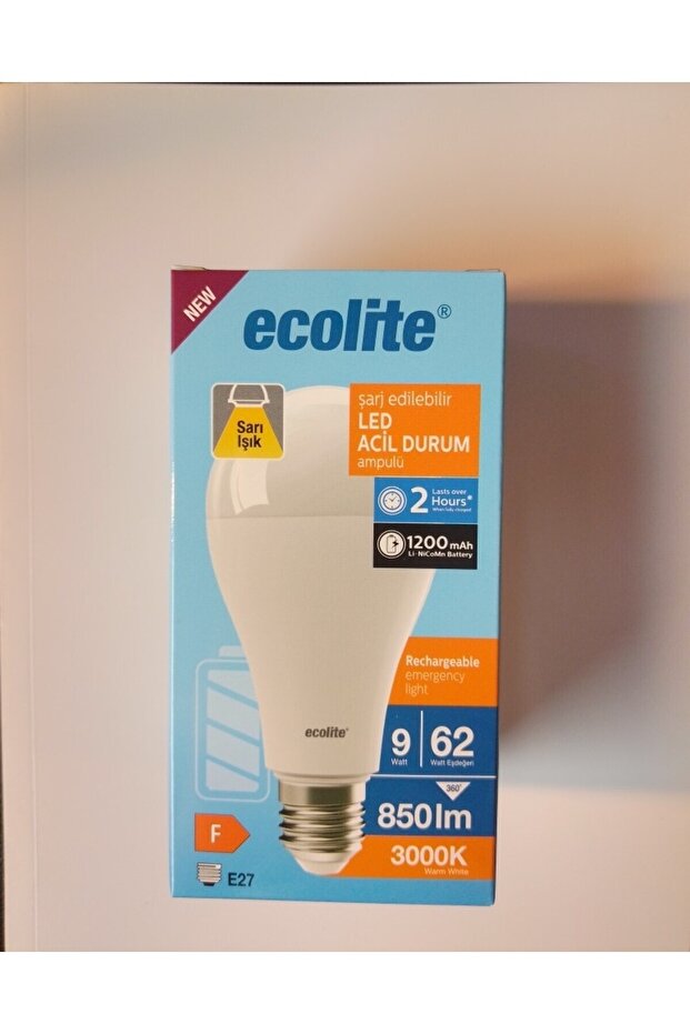 Led Şarjlı Ampul A65 9w 3000k E27