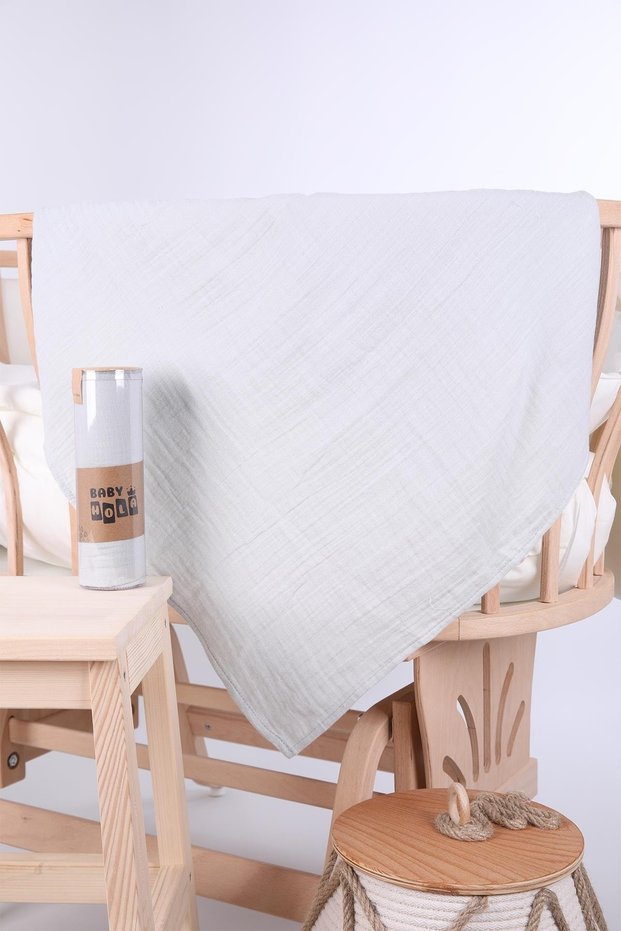 Muslin Cover 80x80cm Plain Color Organic Gift Breastfeeding Bottom Opening Newborn Stroller Cover