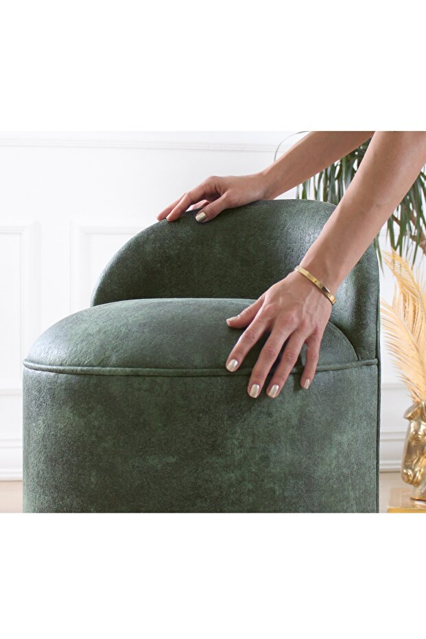 Luton Deri Puf - Yeşil - 4