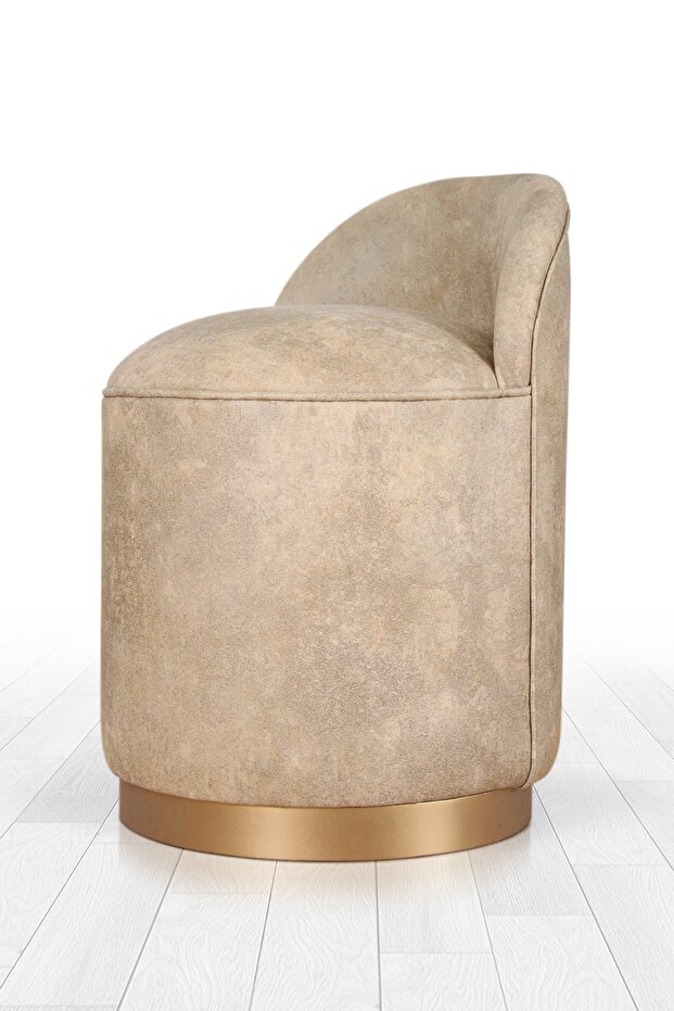 Luton Deri Puf - Bej - 1