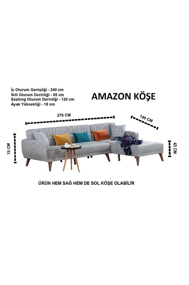 Astra Amazon L Köşe Koltuk Takımı - 2