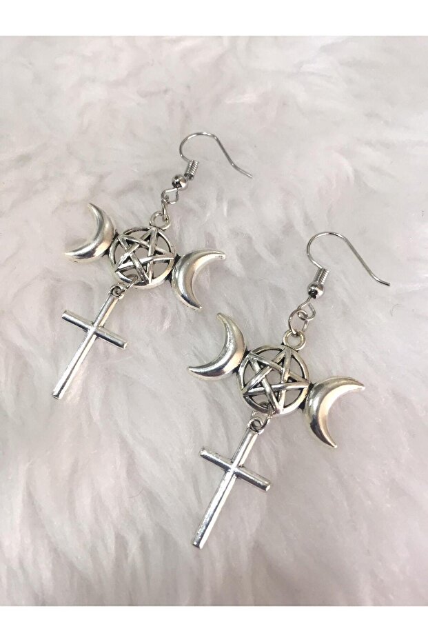 مجموعة أقراط القمر المزدوج - 1