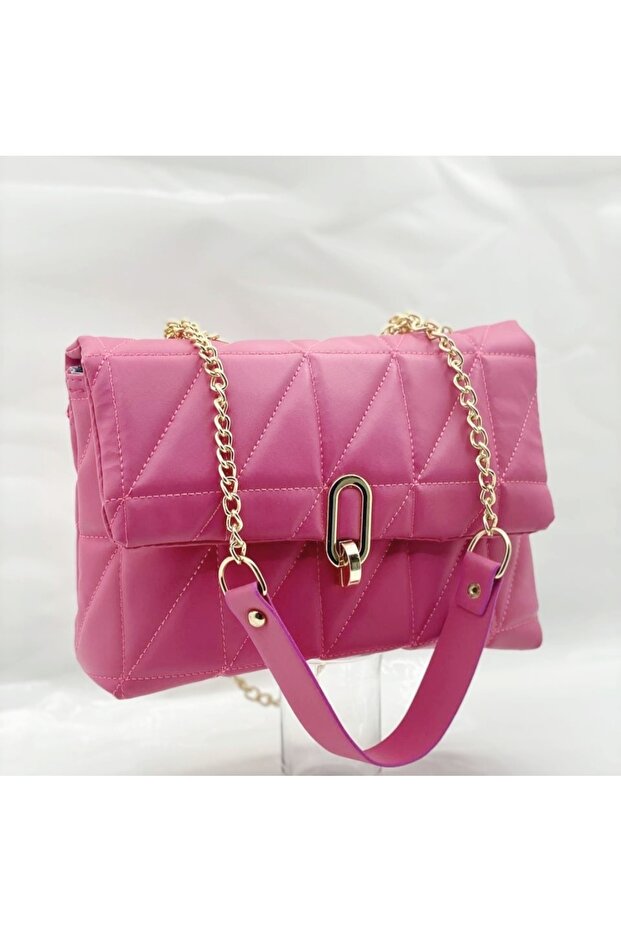 Geantă de umăr roz de damă  - 1