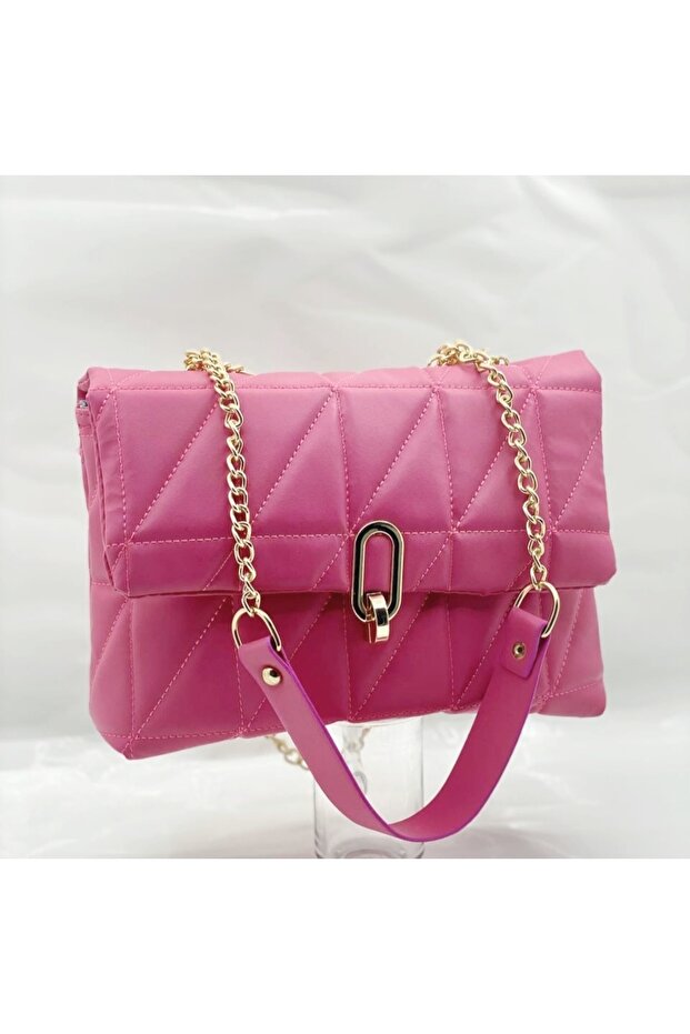 Geantă de umăr roz de damă  - 2