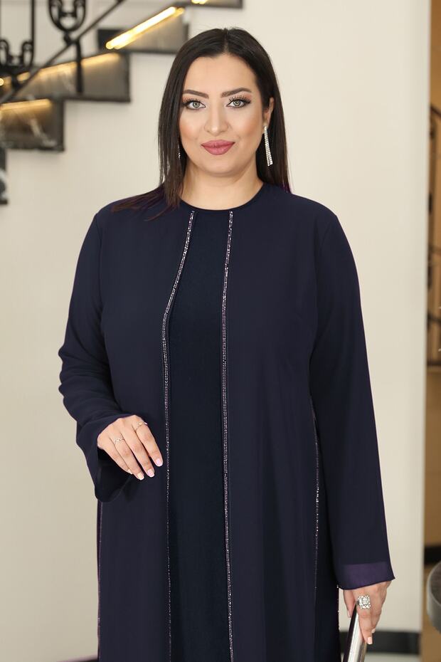 طقم حجاب مزدوج مقاس كبير من إزجي - 2