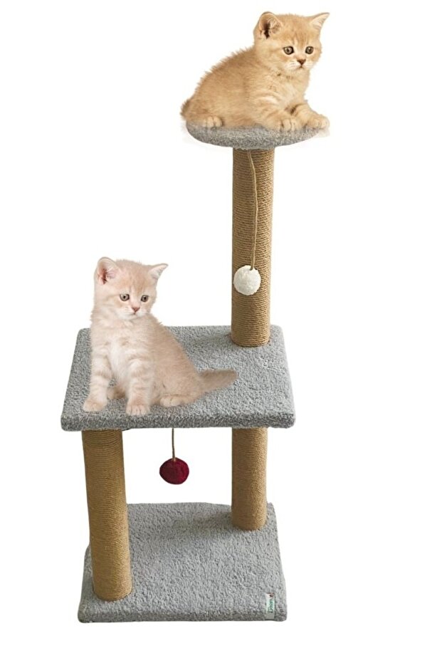 لوح خدش للقطط من Mega Boy باللون الرمادي الفاتح - 1