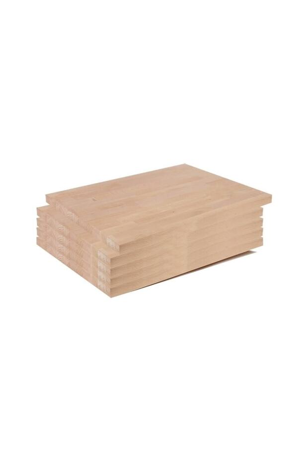 (EBAT 7,4X10,5 CM-KALINLIK 18 MM-11 ADET) Kayın Ahşap Masif Panel Plaka Tabaka - 2