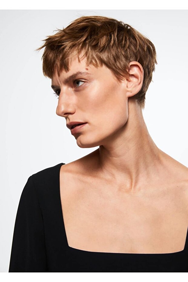 Fitted Kesim Elbise - 5