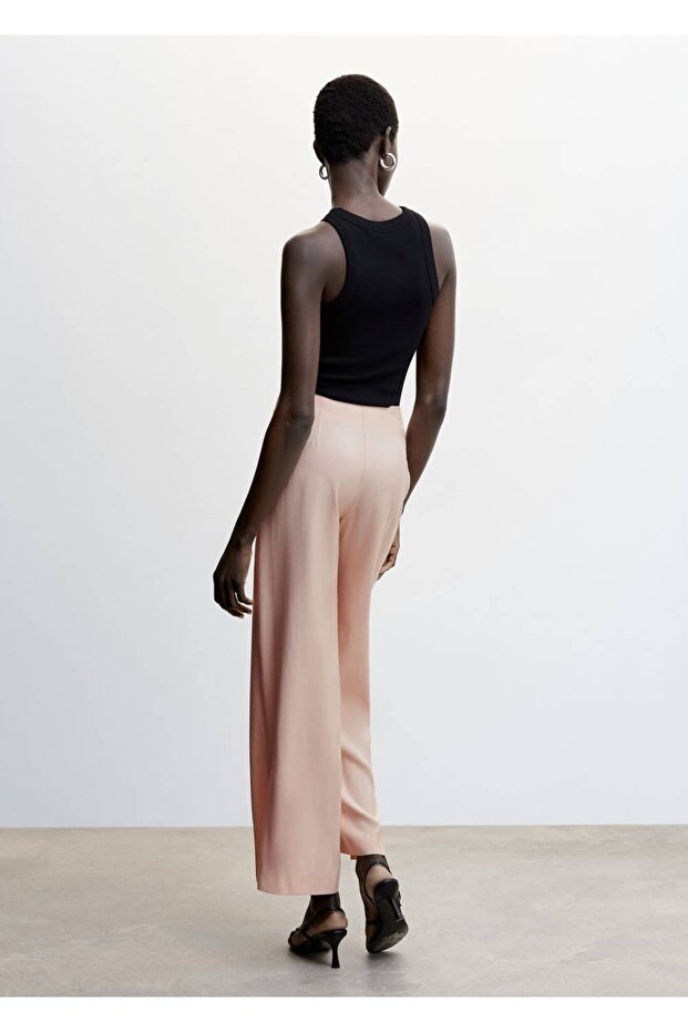 Paçaları Yırtmaçlı Pantolon - 4